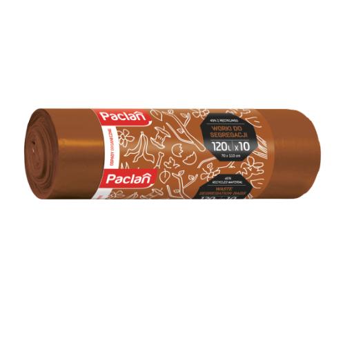 Zdjęcie produktu - PACLAN Worki na śmieci do segregacji odpad&oacute;w Bio 120l, 10szt.