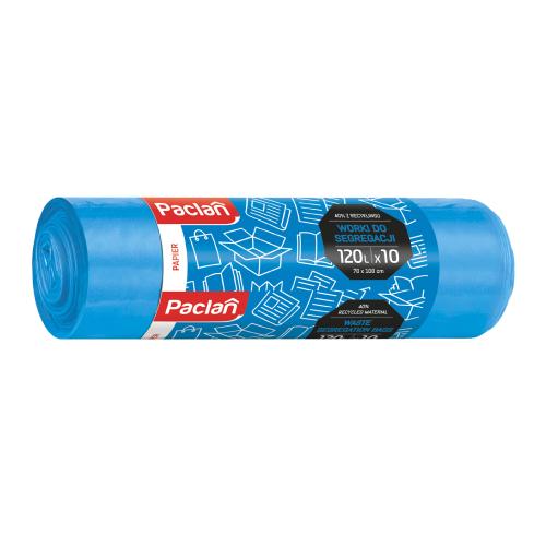 Zdjęcie produktu - PACLAN Worki na śmieci do segregacji Papier 120l, 10szt.