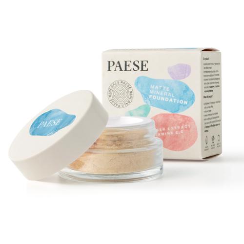 PAESE Mineralny podkład do twarzy matujący 100N Light beige, 7g