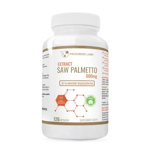 Zdjęcie produktu - Progress Labs Palma sabałowa ekstrakt 600 mg, 120 kaps.