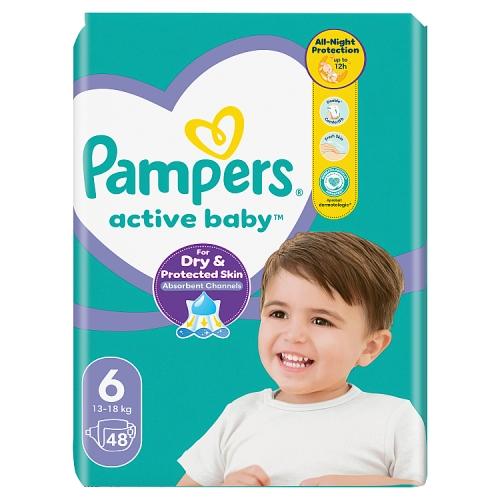 Zdjęcie produktu - Pampers Active Baby 6 Pieluszki 13-18 kg, 48 szt.