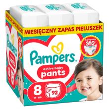 Zdjęcie produktu - Pampers Active Baby Pants 8 Pieluchomajtki dla dzieci, 92 szt.