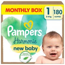 Zdjęcie produktu - Pampers Harmonie Pieluszki rozmiar 1 New Born 2-5kg, 180szt. 