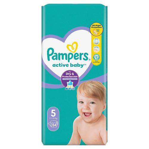 Zdjęcie produktu - Pampers Active Baby 5 Pieluszki 11-16 kg, 54 szt.