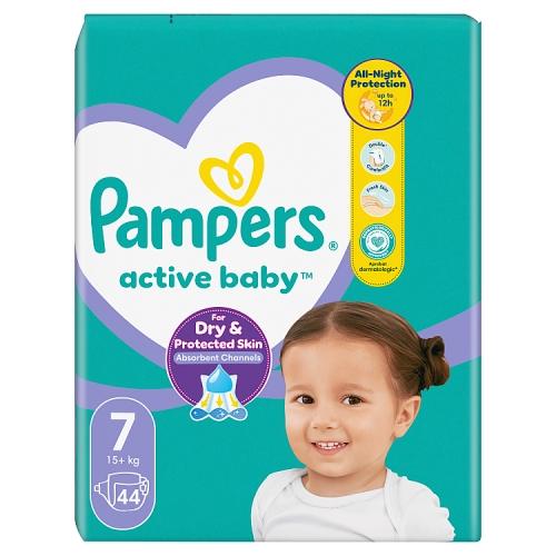 Zdjęcie produktu - Pampers Active Baby 7 Pieluszki 15 kg+, 44 szt.