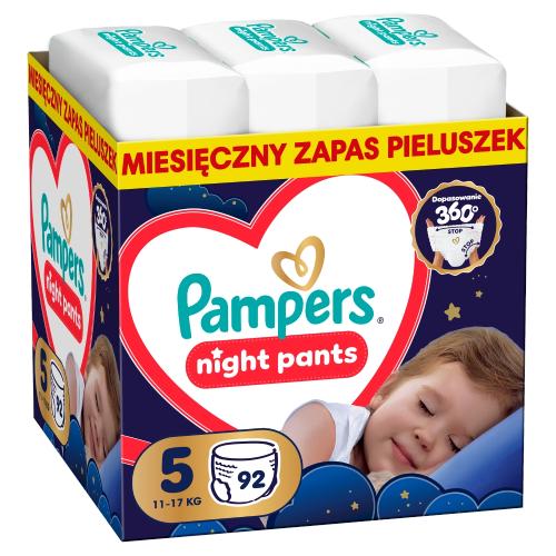 Zdjęcie produktu - Pampers Night Pants 5 Pieluchomajtki dla dzieci, 92 szt.
