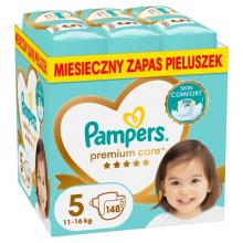 Pampers Premium Care 5 Pieluchy dla dzieci, 11&ndash;16 kg, 148 szt.
