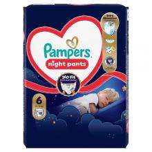 Zdjęcie produktu - Pampers Night Pants Pieluchomajtki na noc dla dzieci 6 13-19kg, 19 szt.