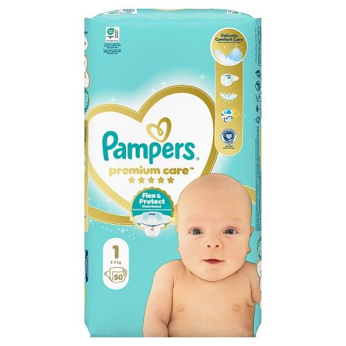 Zdjęcie produktu - Pampers Premium Care 1 Pieluchy dla dzieci, 50 szt.