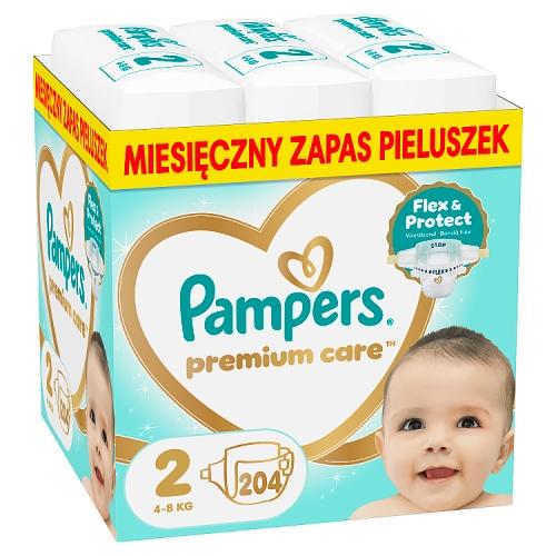 Zdjęcie produktu - Pampers Premium Care 2 Pieluchy dla dzieci, 204 szt.
