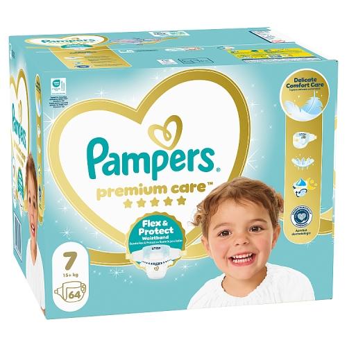 Zdjęcie produktu - Pampers Premium Care 7 Pieluchy dla dzieci, 64 szt.