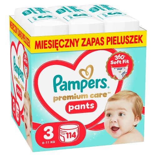 Zdjęcie produktu - Pampers Premium Care Pants 3 Pieluchomajtki dla dzieci, 114 szt.