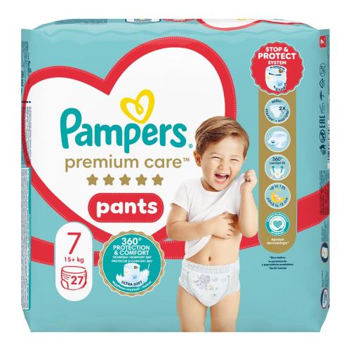Pampers Premium Care Pants 7 Pieluchomajtki 15 kg+, 27 szt.