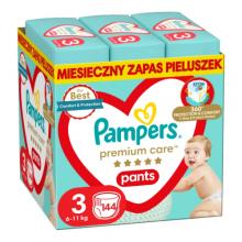 Zdjęcie produktu - PAMPERS Premium Care Pieluchomajtki dla dzieci rozmiar 3, 144 szt.