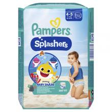 Zdjęcie produktu - Pampers Splashers 4-5 (9-15 kg) jednorazowe pieluszki do pływania Baby Shark, 11szt.