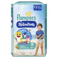 Zdjęcie produktu - Pampers Splashers 5-6 (14+ kg) jednorazowe pieluszki do pływania Baby Shark, 10szt.