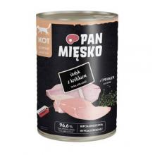 Zdjęcie produktu - Pan Mięsko Karma mokra dla kota Indyk z kr&oacute;likiem (dorosły), 400 g
