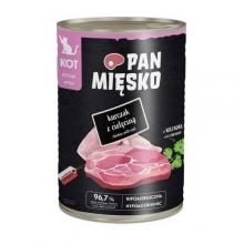 Zdjęcie produktu - Pan Mięsko Karma mokra dla kota Kurczak z cielęciną (kociak), 400 g
