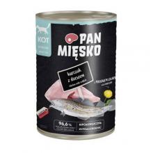 Zdjęcie produktu - Pan Mięsko Karma mokra dla kota Kurczak z dorszem (dorosły), 400 g