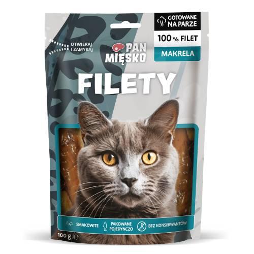Zdjęcie produktu - Pan Mięsko Filety Makrela Przysmak dla kota (dorosły), 100 g