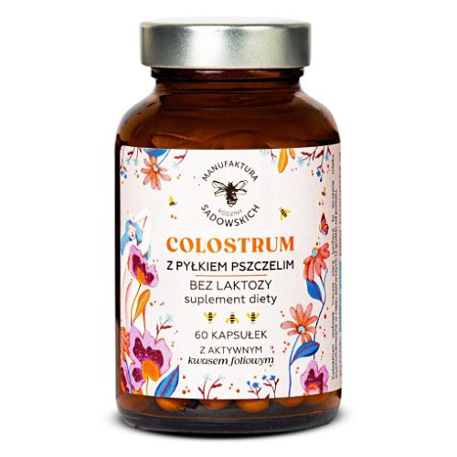 Zdjęcie produktu - Manufaktura Rodziny Sadowskich Colostrum z pyłkiem pszczelim, 60 kaps.