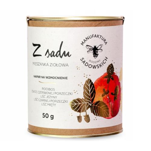Zdjęcie produktu - PASIEKI RODZINY SADOWSKICH Herbata ziołowa "Z sadu" na wzmocnienie, 50g