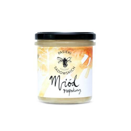 Zdjęcie produktu - PASIEKI RODZINY SADOWSKICH Mi&oacute;d rzepakowy, 450g
