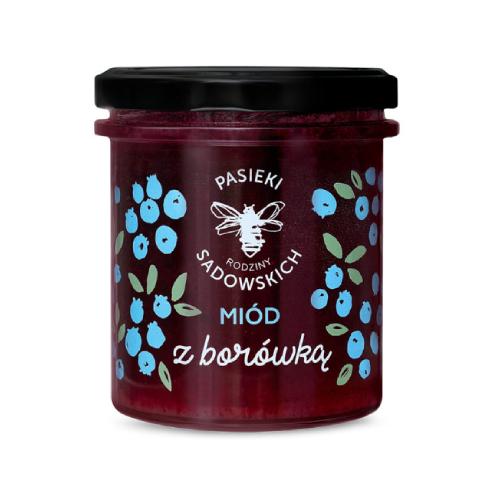 Zdjęcie produktu - PASIEKI RODZINY SADOWSKICH Mi&oacute;d z bor&oacute;wką, 430g	