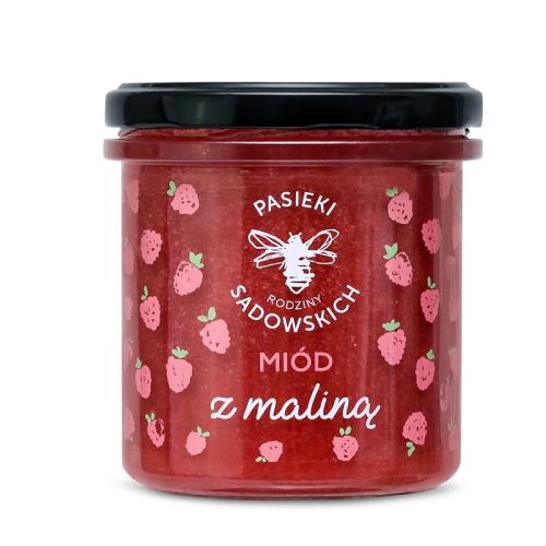 PASIEKI RODZINY SADOWSKICH Mi&oacute;d z maliną, 430g