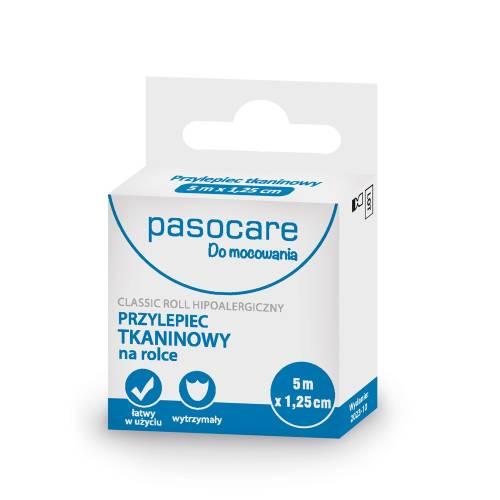 Zdjęcie produktu - PASOCARE Plaster Tkaninowy Na Rolce 5m x 1,25cm