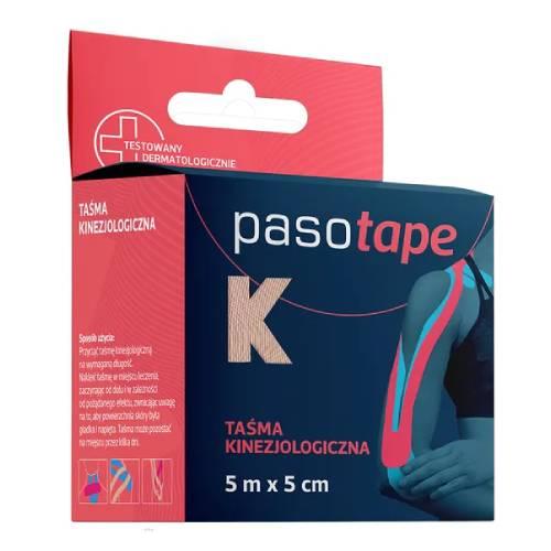 Zdjęcie produktu - Pasotape Taśma kinezjologiczna 5 cm x 5 m beżowa, 1 szt.