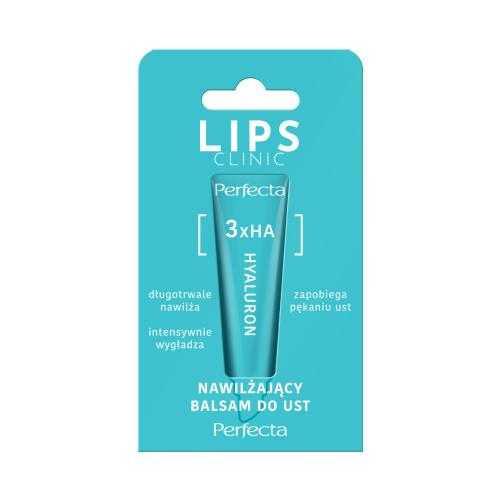 Zdjęcie produktu - Perfecta Lips Clinic Nawilżający żelowy balsam do ust 3x Hyaluron, 10 ml