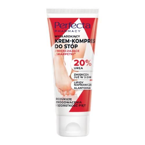 Zdjęcie produktu - Perfecta Pharmacy Wygładzający krem-kompres do st&oacute;p zmiękczające "skarpetki" 20% Urea, 80 ml