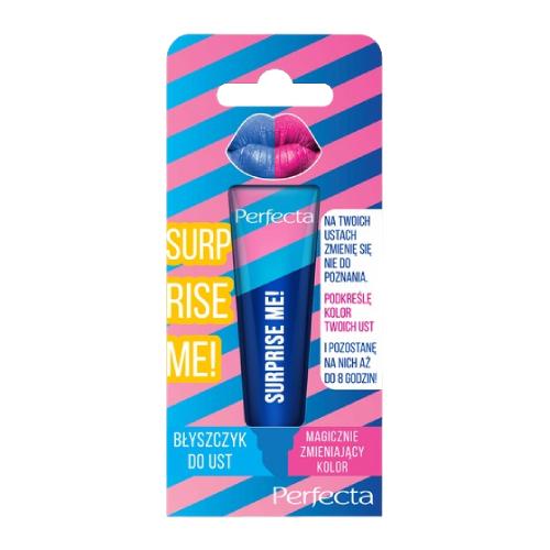 Zdjęcie produktu - Perfecta Surprise Me! Błyszczyk do ust, magicznie zmieniający kolor Blue, 10 g