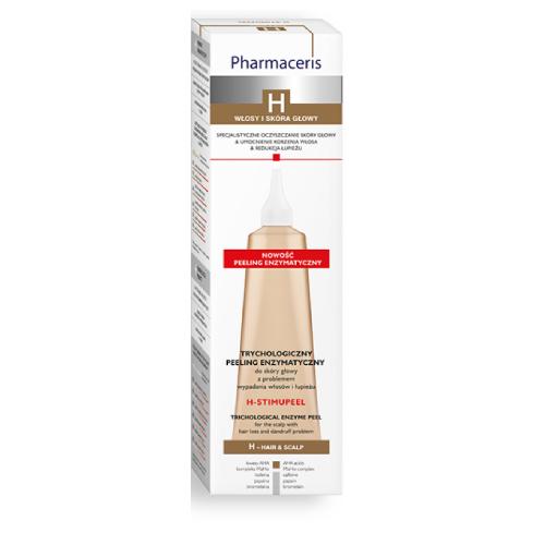 Zdjęcie produktu - Pharmaceris H-Stimupeel Trychologiczny peeling enzymatyczny do sk&oacute;ry głowy z problemem wypadania włos&oacute;w i łupieżu, 125 ml