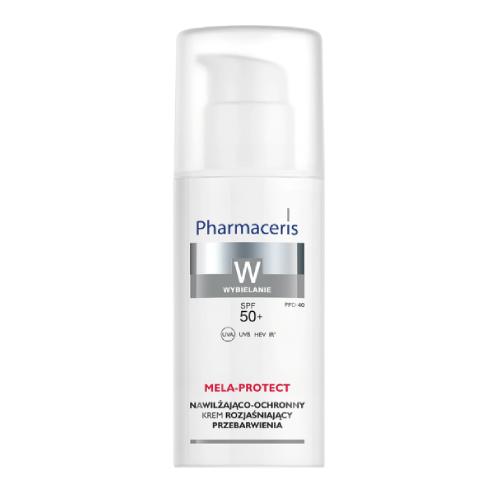 Zdjęcie produktu - PHARMACERIS W MELA-PROTECT Nawilżająco-ochronny krem rozjaśniający przebarwienia SPF50+, 50ml