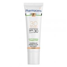 Zdjęcie produktu - PHARMACERIS F Mineralny dermo-fluid matujący SPF30 - 30 Tanned, 30ml KR&Oacute;TKA DATA 31.08.2026