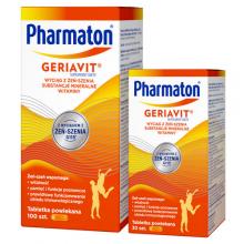 Zdjęcie produktu - Pharmaton Geriavit zestaw, 100 + 30 tabl. - witaminy i minerały z żeń-szeniem dla dorosłych