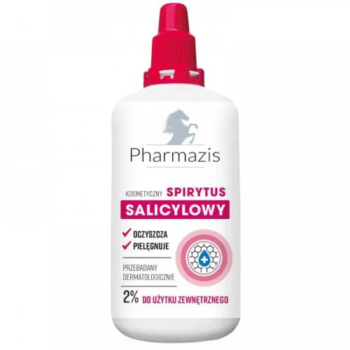 Zdjęcie produktu - Pharmazis Kosmetyczny spirytus salicynowy 2% z ekstraktem z aloesu, 100 ml