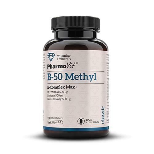 Zdjęcie produktu - PHARMOVIT B-50 Methyl B-Complex Max, 120 kaps.