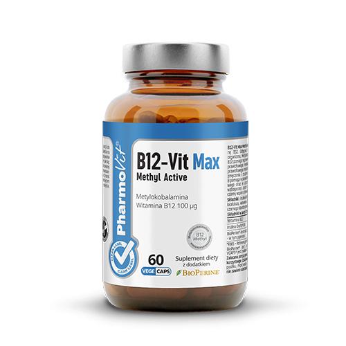 Zdjęcie produktu - PHARMOVIT B12-Vit Max Methyl Active, 60kaps. vcaps