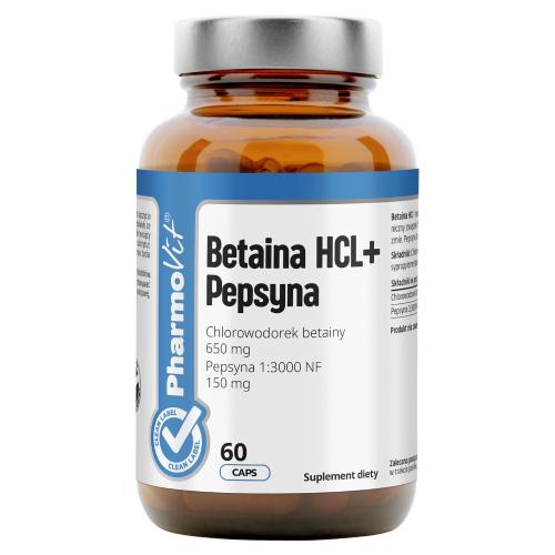Zdjęcie produktu - PHARMOVIT Betaina HCL + Pepsyna, 60 kaps.