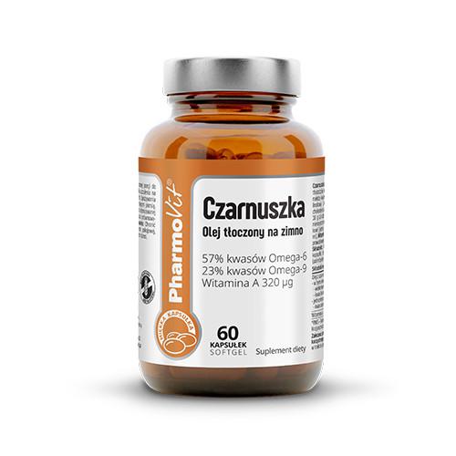 Zdjęcie produktu - PHARMOVIT Czarnuszka olej tłoczony na zimno, 60kaps.