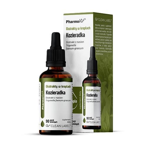 Zdjęcie produktu - PharmoVit Ekstrakty w kroplach Kozieradka, 30 ml 