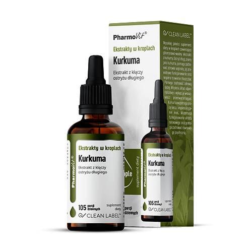 Zdjęcie produktu - PharmoVit Ekstrakty w kroplach Kurkuma, 30 ml