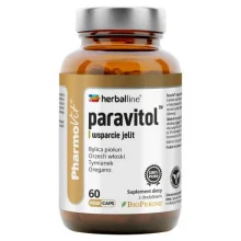 Zdjęcie produktu - PHARMOVIT Herbaline Paravitol Wsparcie Jelit, 60 kaps.