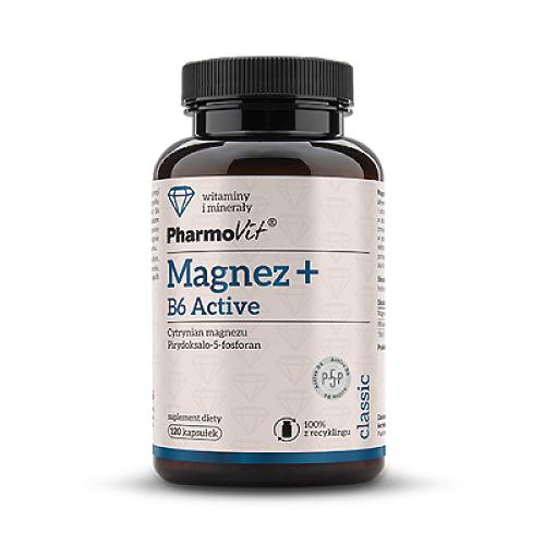 Zdjęcie produktu - PHARMOVIT Magnez + B6 Active, 120 kaps.