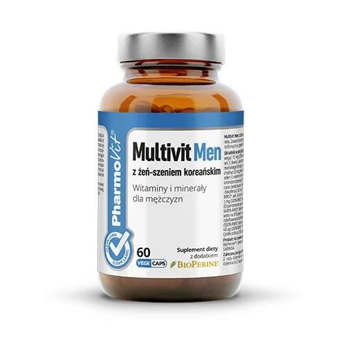 Zdjęcie produktu - Pharmovit Multivit Men z żeń-szeniem koreańskim, 60 kaps.
