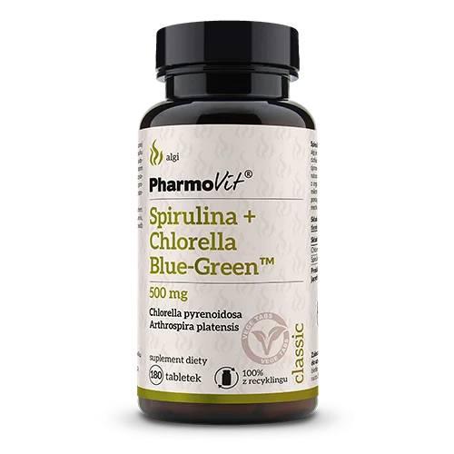 Zdjęcie produktu - Pharmovit Spirulina + Chlorella, 180 tabl.