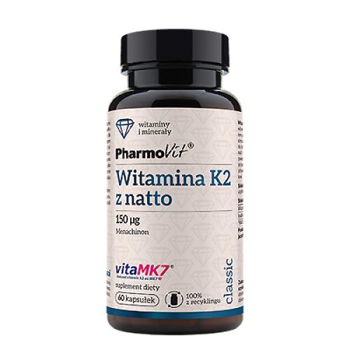 Zdjęcie produktu - PHARMOVIT Witamina K2 z natto, 60 kaps